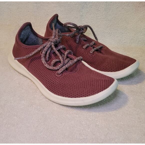 Women's Allbirds Tree Runners Maroon Burgundy Red Size 8 Wool Comfort Shoes - Picture 1 of 7
